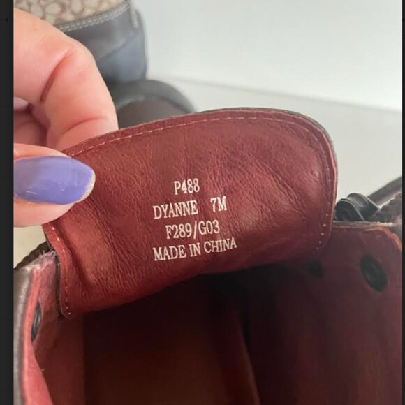 Coach leather and canvas logo booties size 7M EUC - Picture 3 of 10